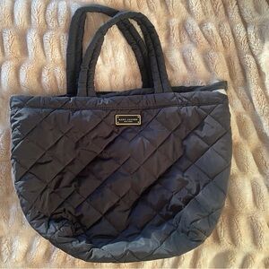 Marc Jacobs Quilted Nylon Tote Bag Black Large Lightweight Travel Work